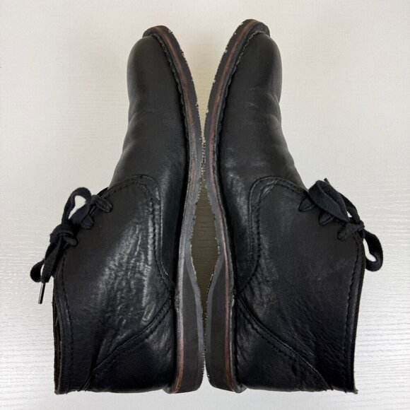 EUC John Varvatos Black Leather Lace Up Chukka Boots